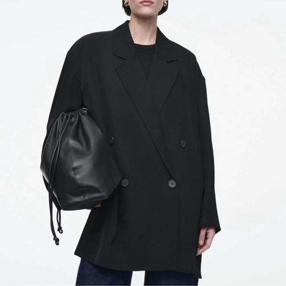 COS Oversized Draped Double Breasted Blazer - Picture 3 of 11